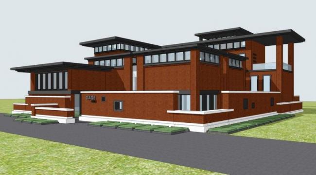 Sketchup办公模型|多层小型办公楼，别墅，现代风格