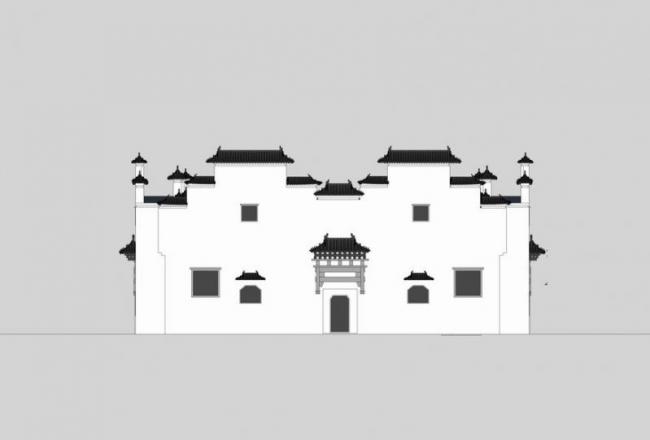 Sketchup住宅模型|多层合院，中式风格