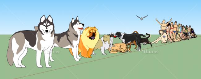 Sketchup素材模型|海滩度假2DSU配景人物模型素材组件