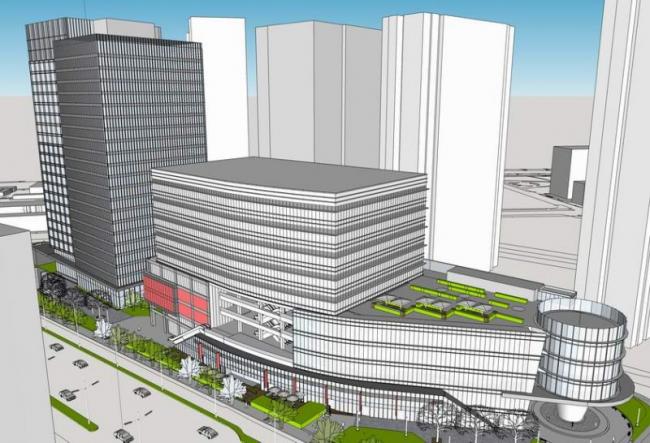 Sketchup综合体模型|上海隆宇国际广场，多层高层混合综合体，商业，办公，现代风格