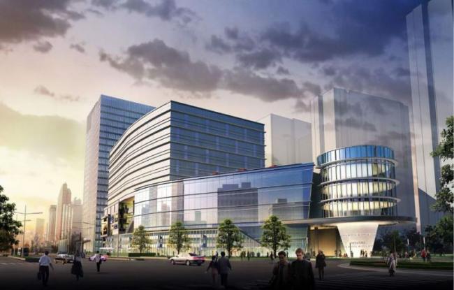 Sketchup综合体模型|上海隆宇国际广场，多层高层混合综合体，商业，办公，现代风格