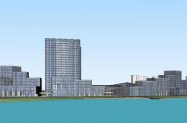 Sketchup办公模型|高层产业园软件园科技园，办公，现代风格-BIM建筑网