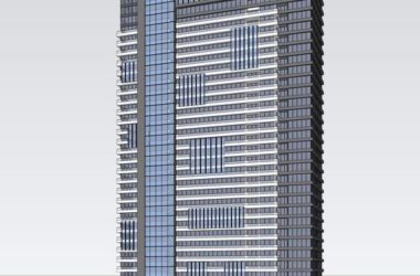 Sketchup住宅模型|高层公寓，现代风格，居住建筑-BIM建筑网