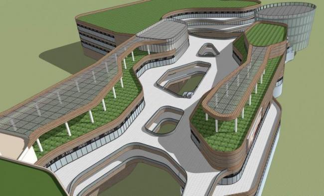 Sketchup商业模型|多层商业综合体商业街，现代风格