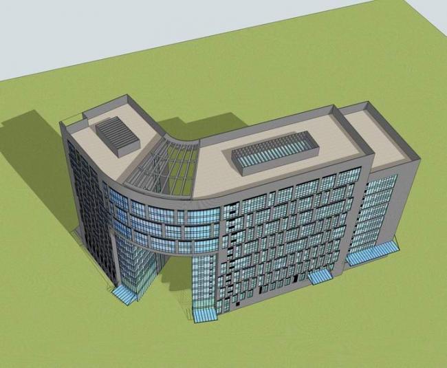 Sketchup办公模型|高层办公楼，现代风格