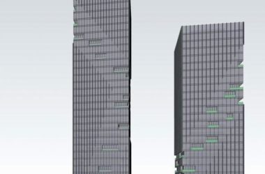 Sketchup办公模型|高层办公楼，现代风格-BIM建筑网