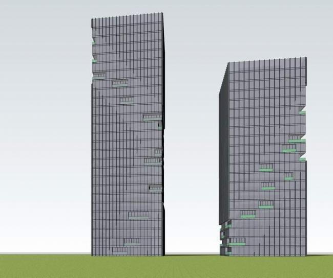 Sketchup办公模型|高层办公楼，现代风格