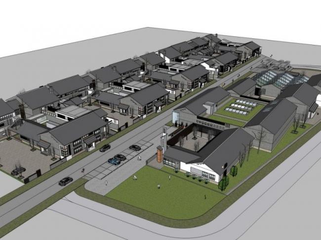 Sketchup住宅模型|多层农村民居，中式风格，居住建筑