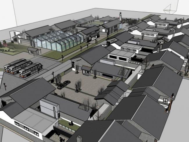 Sketchup住宅模型|多层农村民居，中式风格，居住建筑