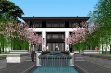 Sketchup住宅模型|苏式院子，中式风格-BIM建筑网