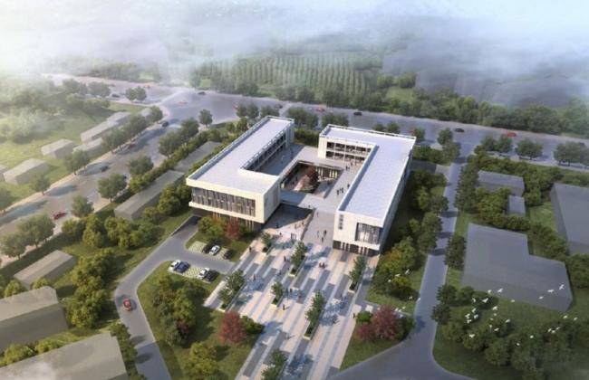 Sketchup学校模型|多层学校教学楼，教育建筑，现代风格