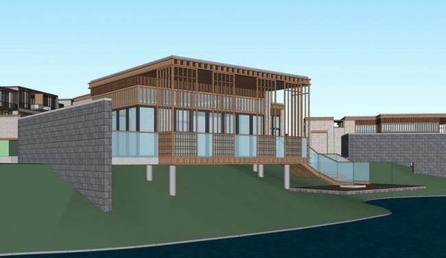 Sketchup酒店模型|多层度假村酒店，新中式风格