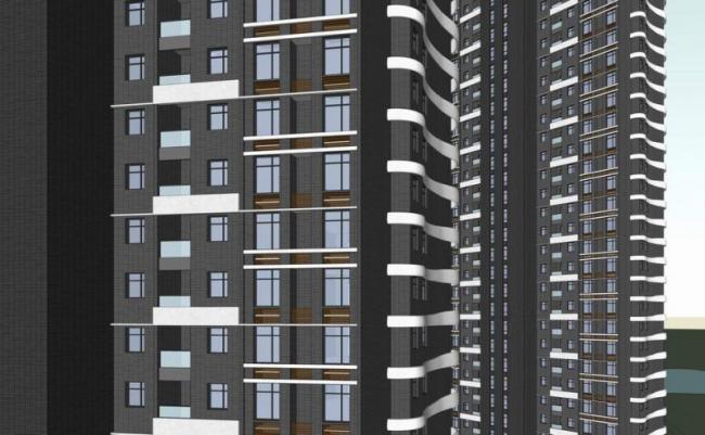 Sketchup住宅模型|高层住宅和办公楼，现代风格