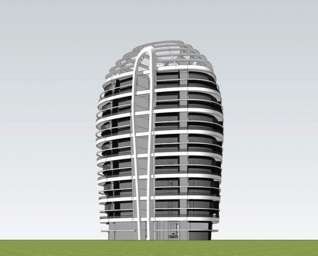 Sketchup住宅模型|小高层住宅，现代风格，居住建筑