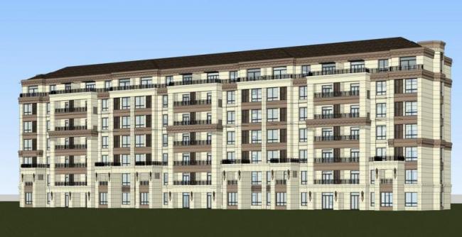 Sketchup住宅模型|多层住宅，法式风格，古典风格，居住建筑-BIM建筑网