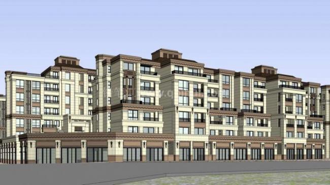 Sketchup住宅模型|多层住宅，居住建筑，法式风格，古典风格