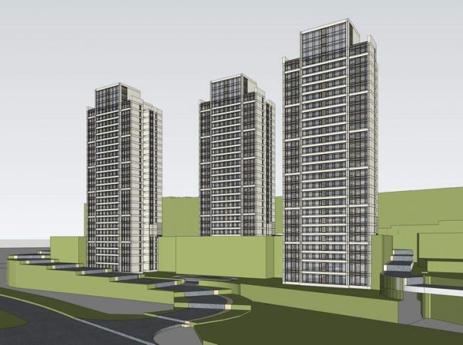 Sketchup住宅模型|高层住宅，现代风格，居住建筑