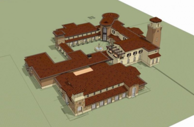 Sketchup商业模型|多层会所，西班牙风格，古典风格，商业建筑-BIM建筑网
