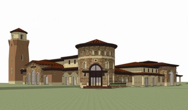 Sketchup商业模型|多层会所，西班牙风格，古典风格，商业建筑