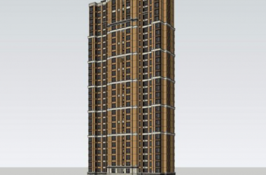 Sketchup住宅模型|高层住宅，新古典风格，居住建筑-BIM建筑网