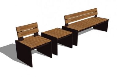 Sketchup素材模型|公园座椅，椅子模型素材组件-BIM建筑网