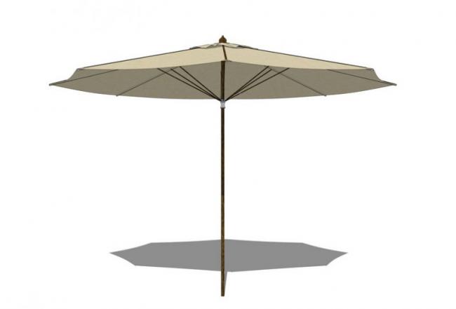 Sketchup素材模型|户外阳伞SU模型素材组件