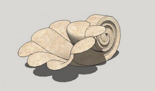 Sketchup素材模型|喷水喷泉雕塑su模型素材组件