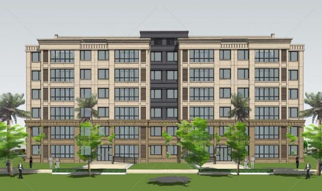 Sketchup住宅模型|多层住宅，古典风格，欧式风格，居住建筑