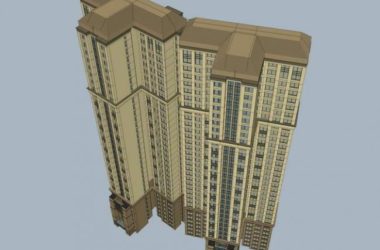 Sketchup住宅模型|高层住宅，法式风格，古典风格-BIM建筑网