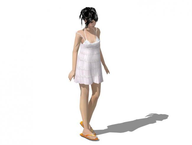 Sketchup素材模型|3D女人物SU模型素材组件