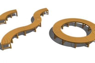 Sketchup素材模型|户外坐凳SU模型素材组件-BIM建筑网