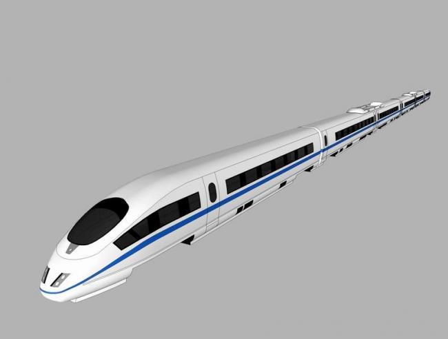 Sketchup素材模型|高铁火车素材组件模型