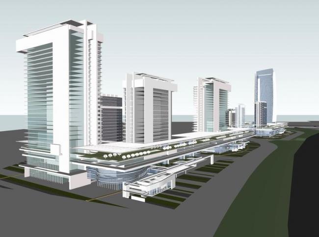 Sketchup办公模型|高层办公楼，软件园科技园，现代风格
