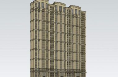 Sketchup住宅模型|高层住宅，居住建筑，古典风格-BIM建筑网