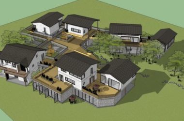 Sketchup住宅模型|多层农家乐民宿，中式风格-BIM建筑网