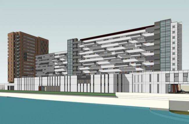 Sketchup住宅模型|多高层公寓宿舍楼，现代风格