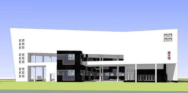 Sketchup文化模型|多层图书馆美术馆，文化建筑，现代风格