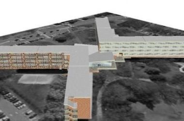 Sketchup学校模型|多层十字形联排教学楼，学校教育校园，现代风格-BIM建筑网