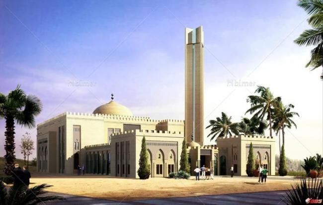 Sketchup综合体模型|利比亚某城市综合体，商业，境外项目，清真寺，多层综合体，现代风格
