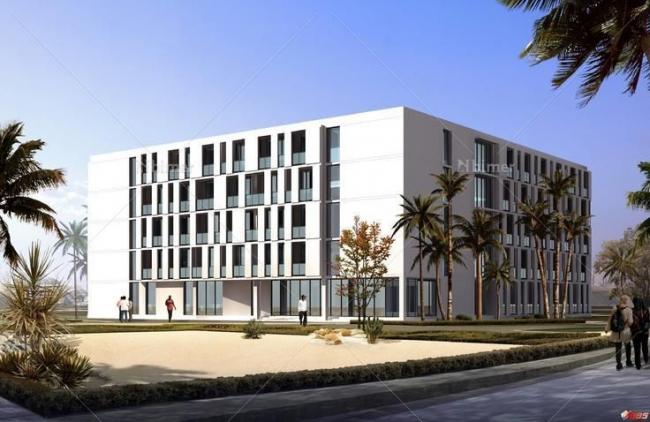 Sketchup综合体模型|利比亚某城市综合体，商业，境外项目，清真寺，多层综合体，现代风格