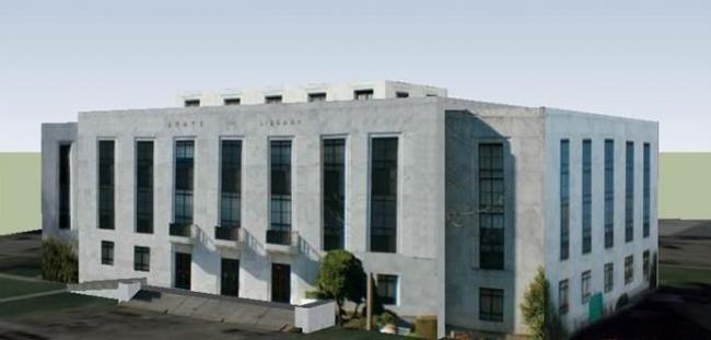 Sketchup文化模型|多层图书馆，现代风格，文化建筑