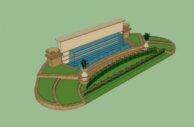 Sketchup素材模型|欧式水池喷泉模型素材组件-BIM建筑网