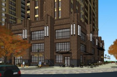 Sketchup住宅模型|高层住宅，古典风格，底商-BIM建筑网