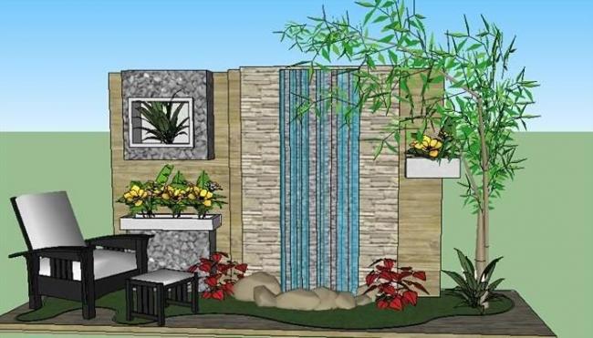 Sketchup素材模型|景观墙模型素材组件