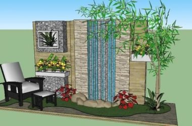 Sketchup素材模型|景观墙模型素材组件-BIM建筑网