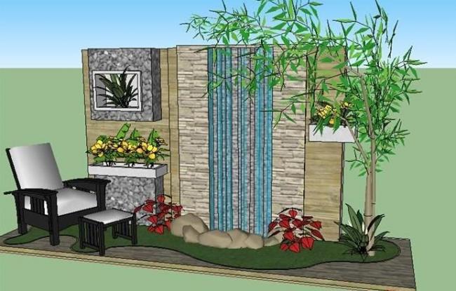 Sketchup素材模型|景观墙模型素材组件