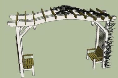 Sketchup素材模型|座椅拱门花架庭院花园椅子模型素材组件-BIM建筑网