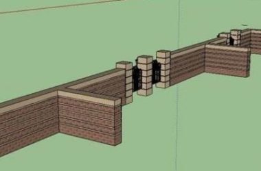Sketchup素材模型|庭院围墙院门入口模型素材组件-BIM建筑网