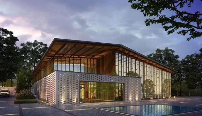 Sketchup商业模型|多层会所，现代风格，西安临潼骊山下的院子