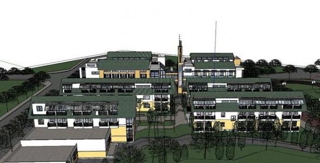 Sketchup住宅模型|多层坡屋顶住宅，现代风格